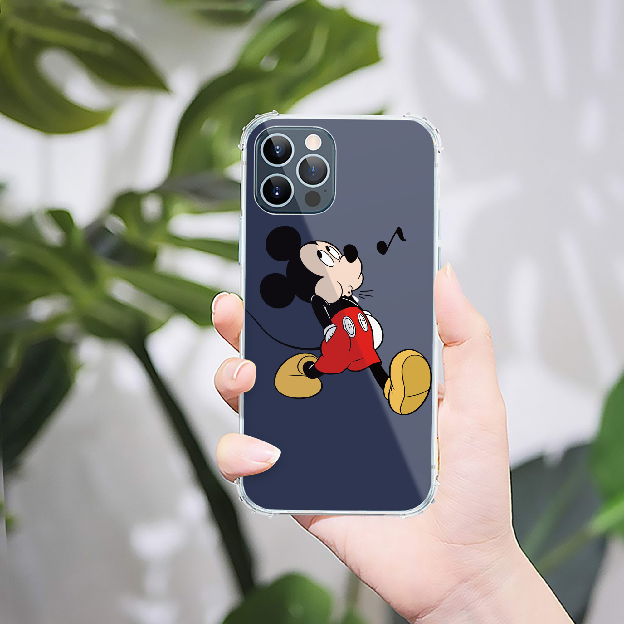 （画像用） ミッキーマウス Mickey Mouse 【iPhone 12シリーズ対応】透明スマホケース（クリアソフトケース）